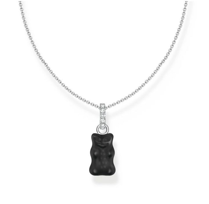 Thomas Sabo Silver Necklace Black Goldbear