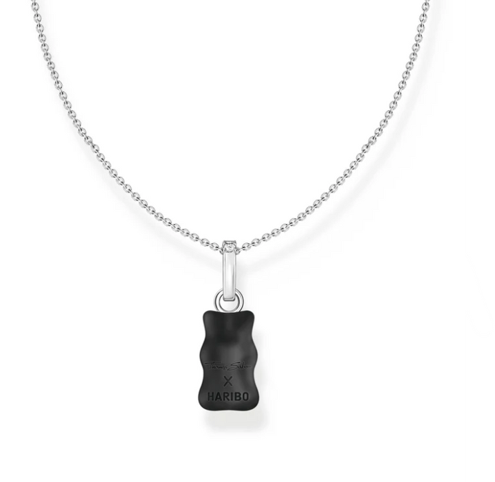 Thomas Sabo Silver Necklace Black Goldbear