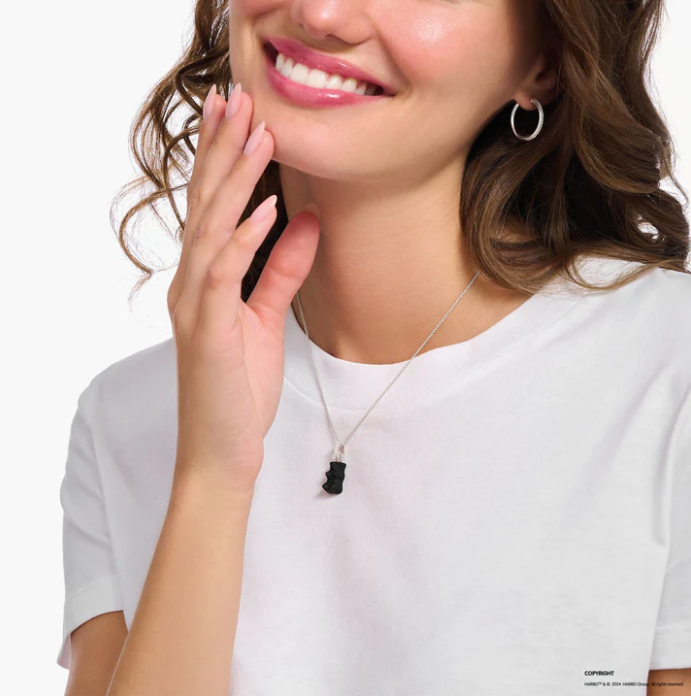 Thomas Sabo Silver Necklace Black Goldbear