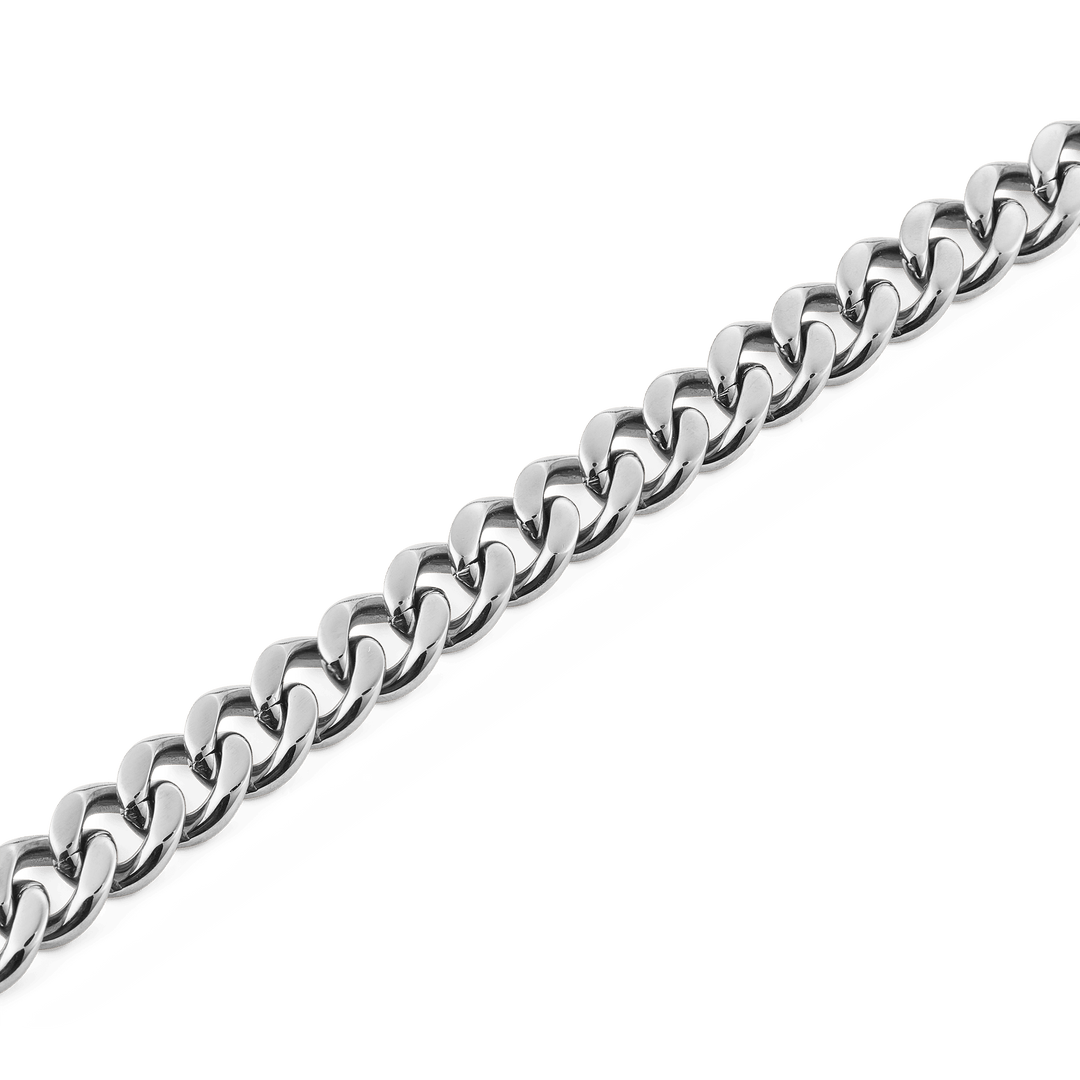 Daniel Wellington Ellipse Cuban Chain Necklace Silver