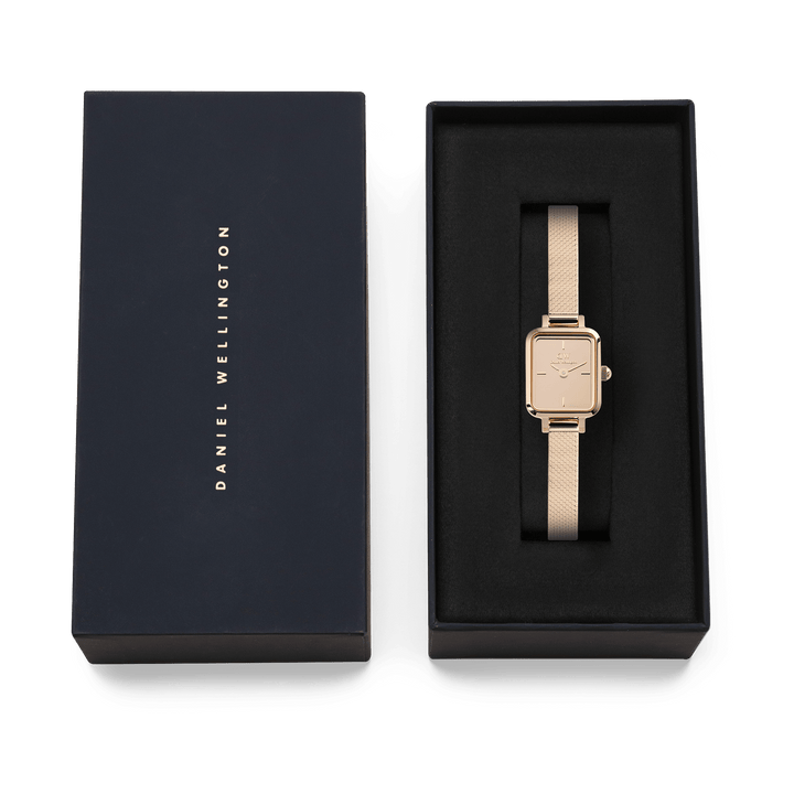 Daniel Wellington Quadro Mini Reflection Rose Gold Watch