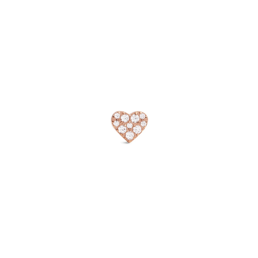 Daniel Wellington Crystal Heart Stud Rose Gold