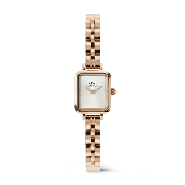 Daniel Wellington Quadro Mini Arch 3-link White Sunray Rose Gold