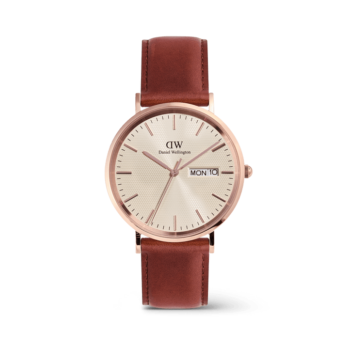 Daniel Wellington Classic Day Display St Mawes Rose Gold Champagne Watch
