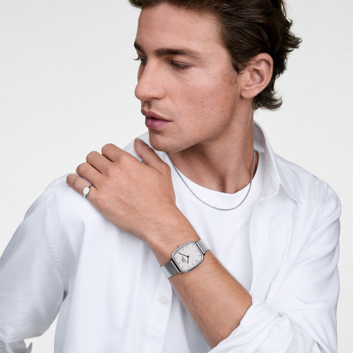 Daniel Wellington Marlon Wire Linen Silver Watch