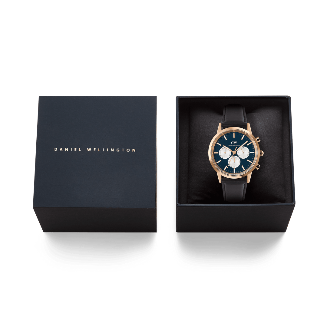 Daniel Wellington Iconic Chronograph Sheffield Arctic Panda Rose Gold