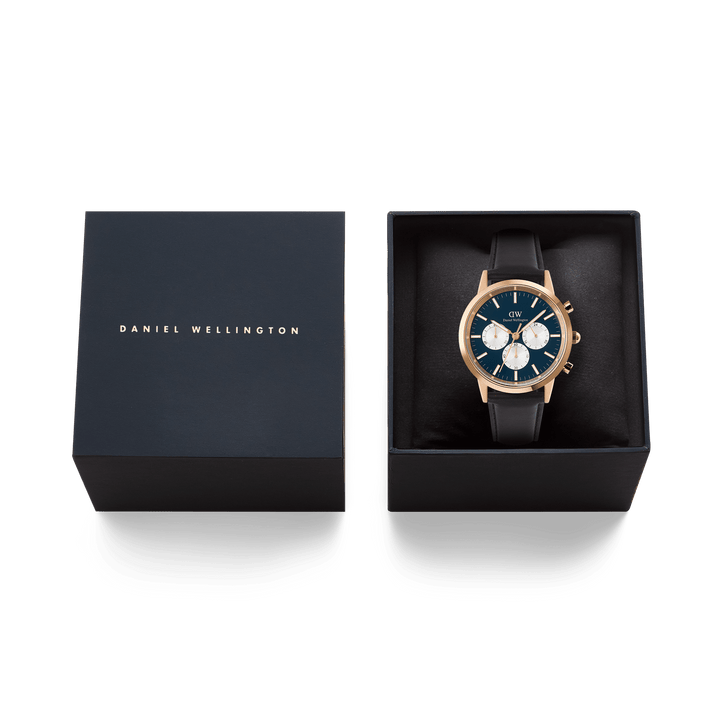 Daniel Wellington Iconic Chronograph Sheffield Arctic Panda Rose Gold