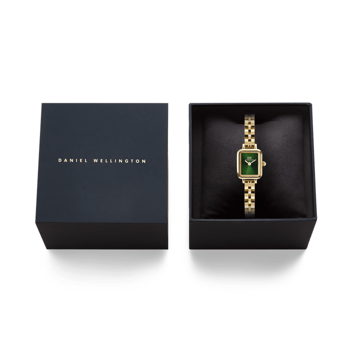 Daniel Wellington Quadro Mini Arch 3-link Emerald Sunray Gold