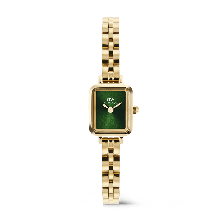Daniel Wellington Quadro Mini Arch 3-link Emerald Sunray Gold
