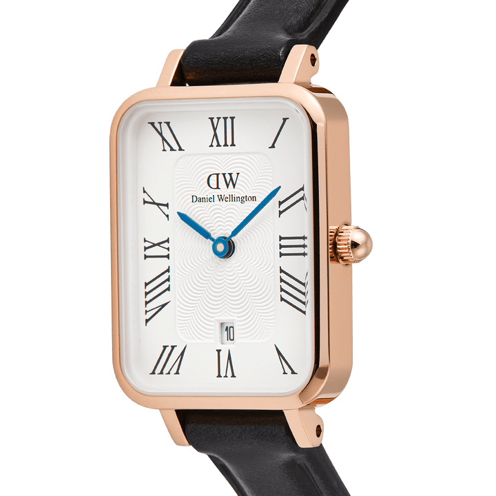 Daniel Wellington Quadro Roman Numerals Date Sheffield Rose Gold