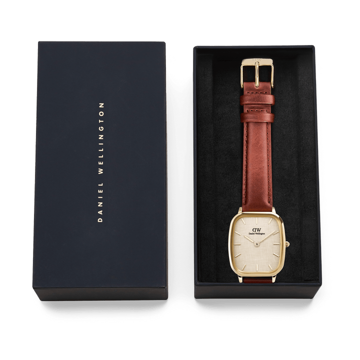 Daniel Wellington Marlon St Mawes Gold Linen Watch
