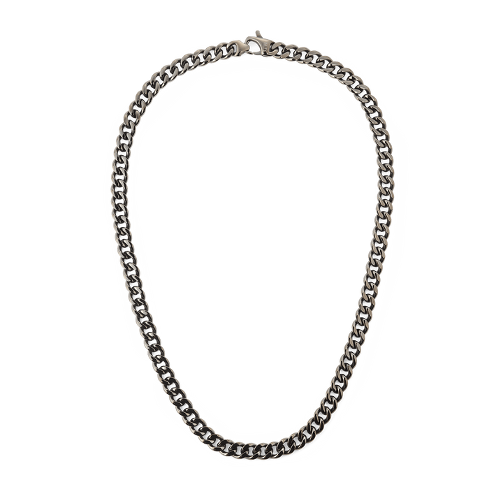 Daniel Wellington Ellipse Cuban Chain Necklace Graphite