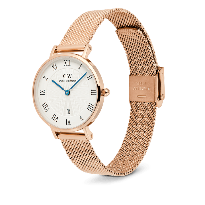Daniel Wellington Petite Roman Numerals Date Rose Gold