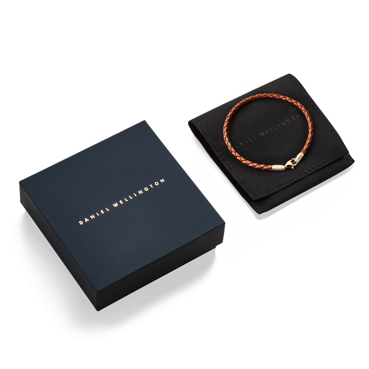 Daniel Wellington Daniel  Braided Leather Bracelet St Mawes 2.8 Gold