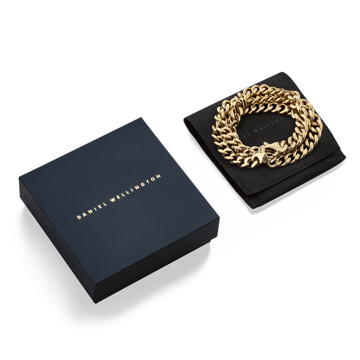 Daniel Wellington Ellipse Cuban Chain Necklace Gold