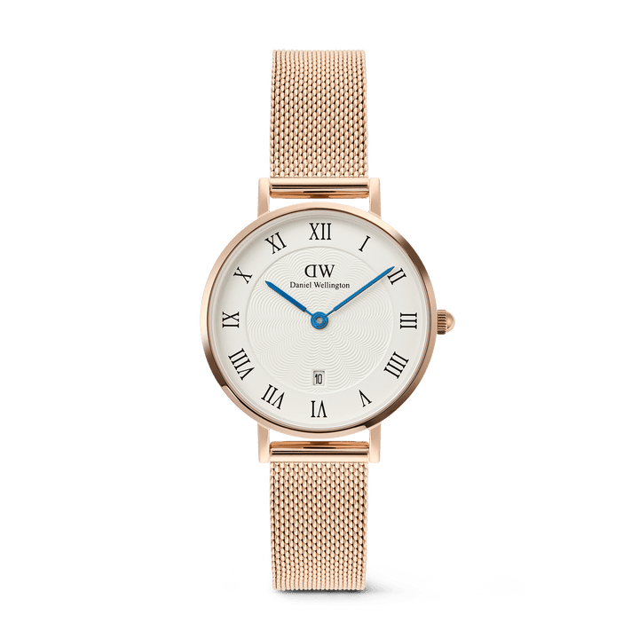 Daniel Wellington Petite Roman Numerals Date Rose Gold