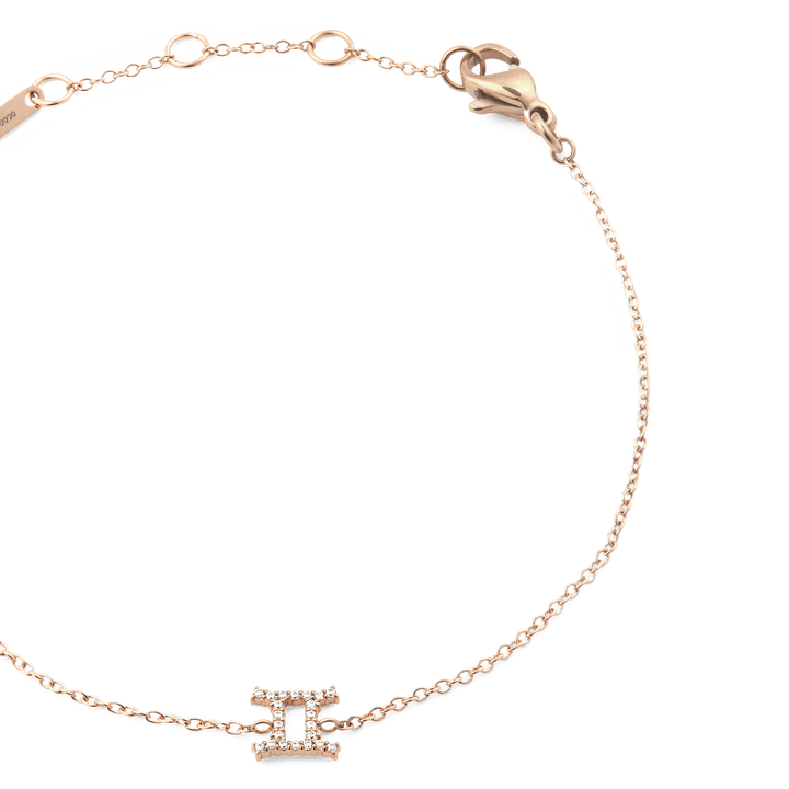 Daniel Wellington Crystal Zodiac Chain Bracelet Rose Gold