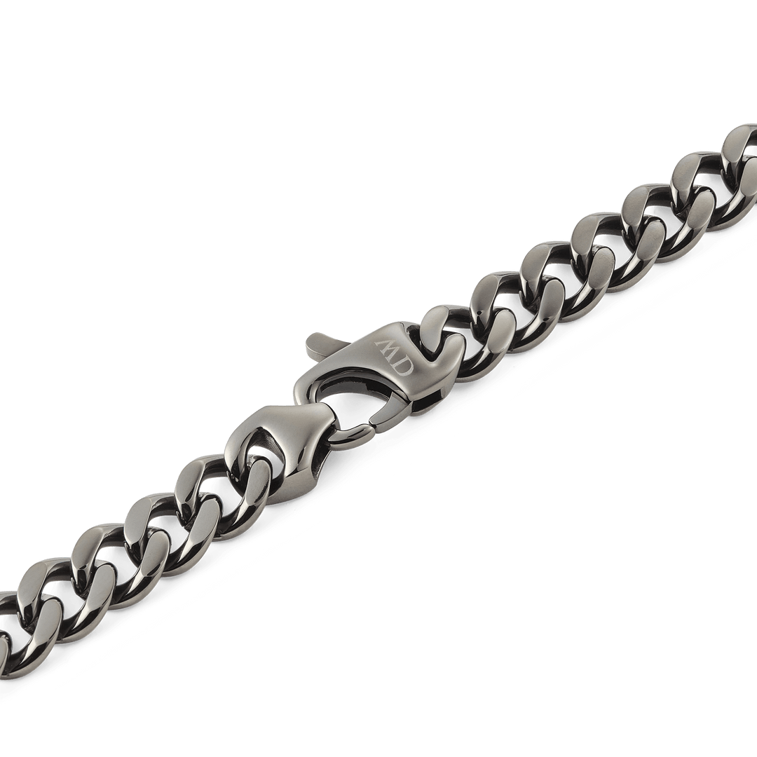 Daniel Wellington Ellipse Cuban Chain Necklace Graphite