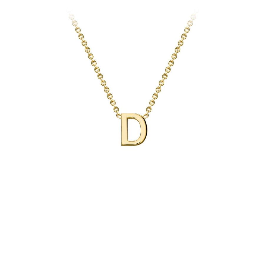 9K Yellow Gold 'D' Initial Adjustable Necklace 38cm/43cm | The Jewellery Boutique Australia