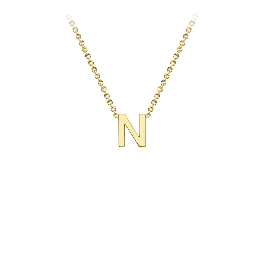 9K Yellow Gold 'N' Initial Adjustable Necklace 38cm/43cm | The Jewellery Boutique Australia