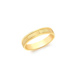 9K Yellow Gold Diamond Cut Ribbed-Centre Band Ring