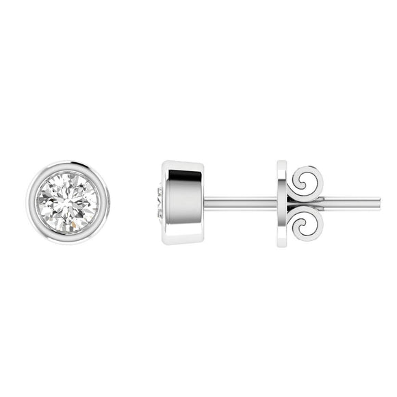 Diamond Stud Earrings with 1.00ct Diamonds in 18K White Gold - 18WBE100