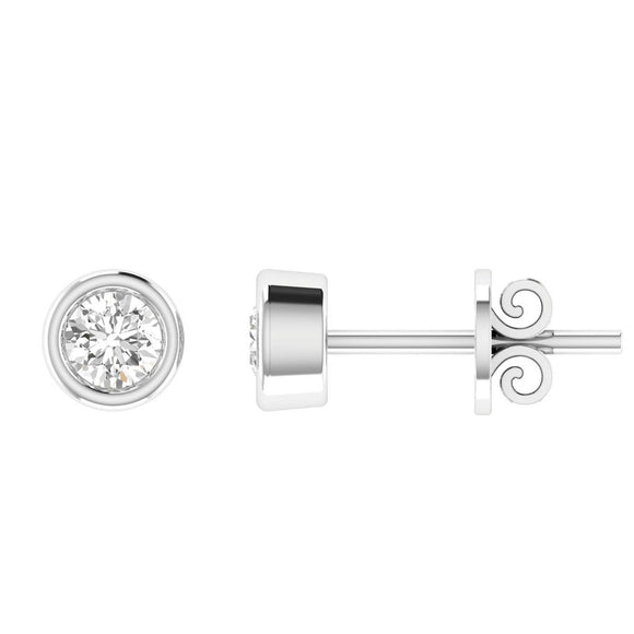 Diamond Stud Earrings with 0.60ct Diamonds in 18K White Gold - 18WBE60