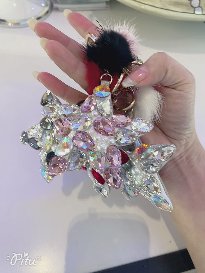 7-Degrees Accessories Keyring Crystal Star  7CKRCS