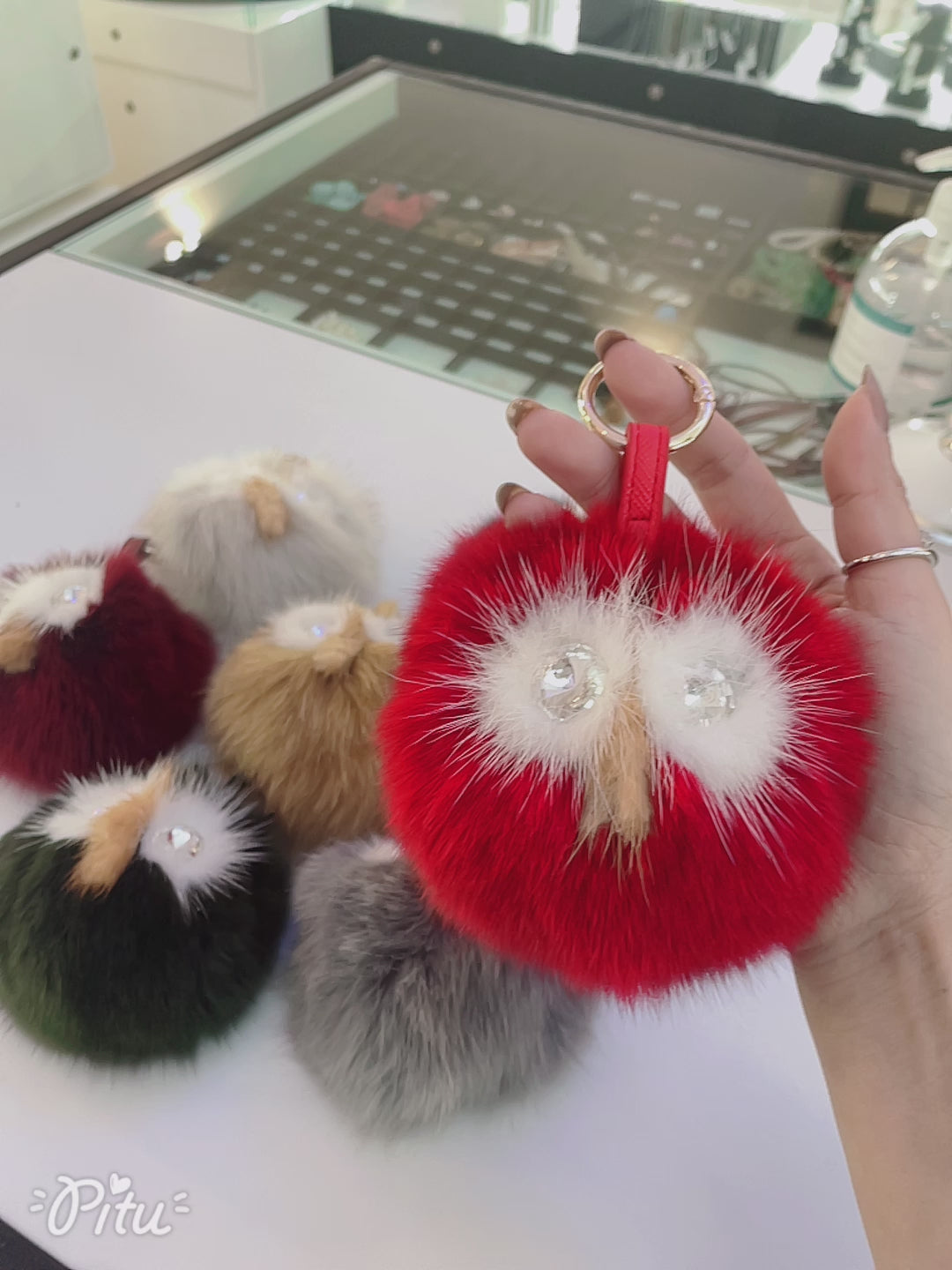 7-Degrees Accessories Plush Owl Keyring and Bag Charm - 7CKROWL