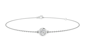 Diamond Round Bracelet with 0.15ct Diamonds in 9K White Gold