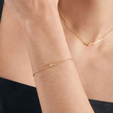 Ania Haie Gold Orb Sparkle Chain Bracelet B045-01G-CZ