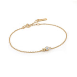 Ania Haie Gold Orb Sparkle Chain Bracelet B045-01G-CZ