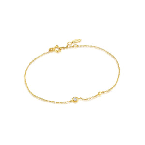 Ania Haie 14kt Gold Magma Single Diamond Bracelet BAU004-01YG