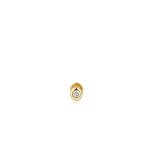Ania Haie 14kt Gold Magma Single Diamond Labret Earring EAU004-01YG
