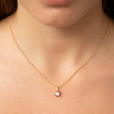 Ruby Pendant with 0.50ct Diamonds in 9K Yellow Gold