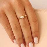 Solitaire Ring with 0.15ct Diamond in 9K Yellow Gold