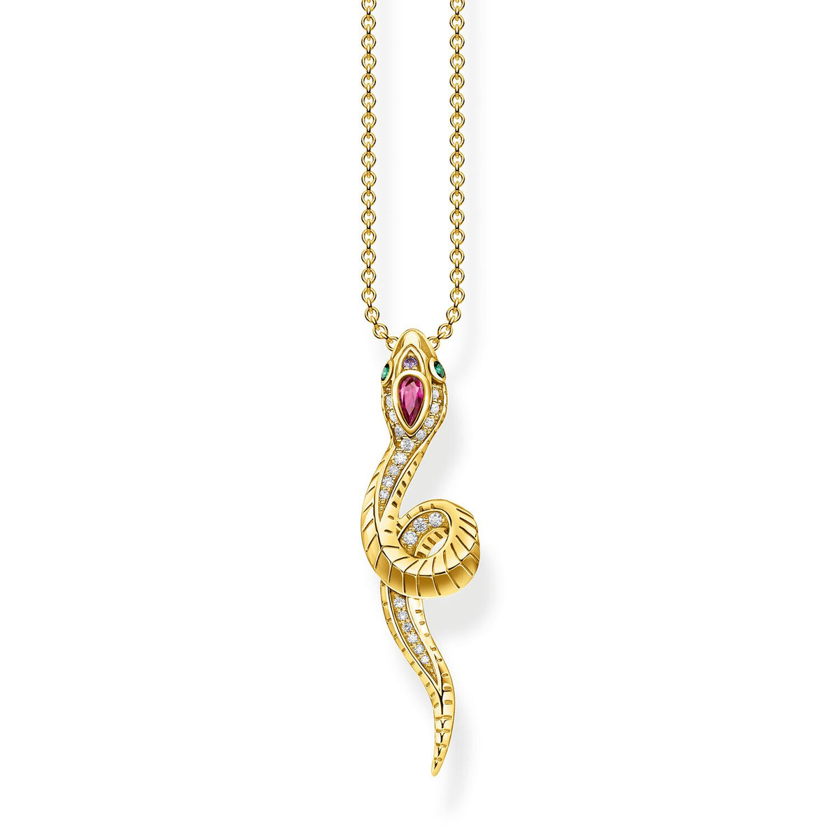 Gold snake deals pendant necklace