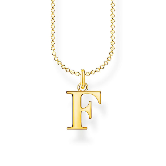 Thomas Sabo Necklace Letter F Gold | The Jewellery Boutique