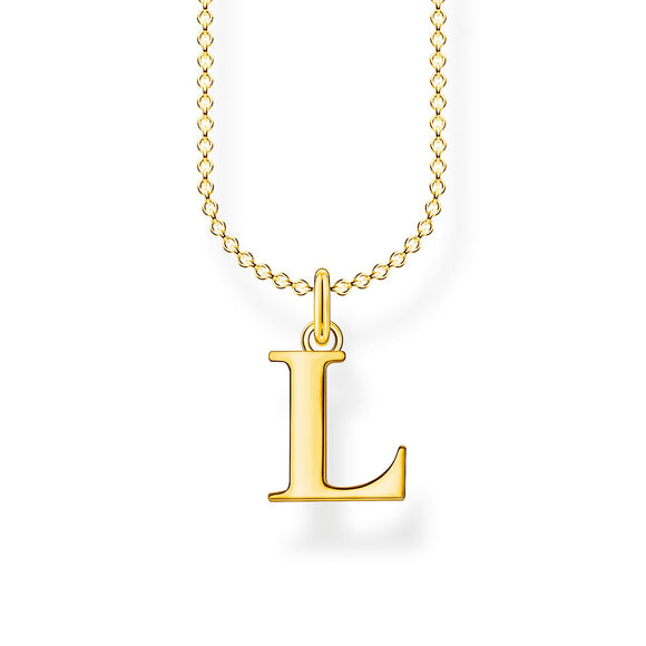 Thomas Sabo Necklace Letter L Gold | The Jewellery Boutique