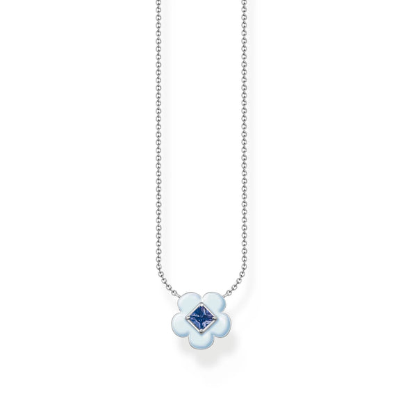 THOMAS SABO Blue Stone Flower Necklace TKE2185