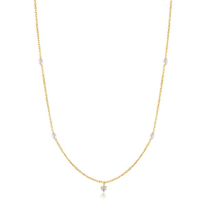 Ania Haie 14kt Gold Pearl and White Sapphire Necklace NAU003-01YG