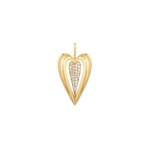 Ania Haie Gold Sculpted Heart Charm NC048-37G