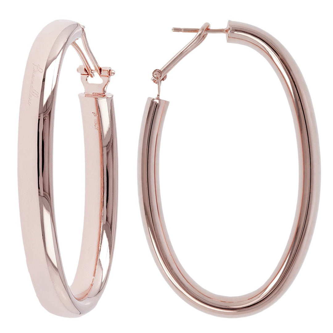 Bronzallure Golden Rosé Oval Hoop Earrings