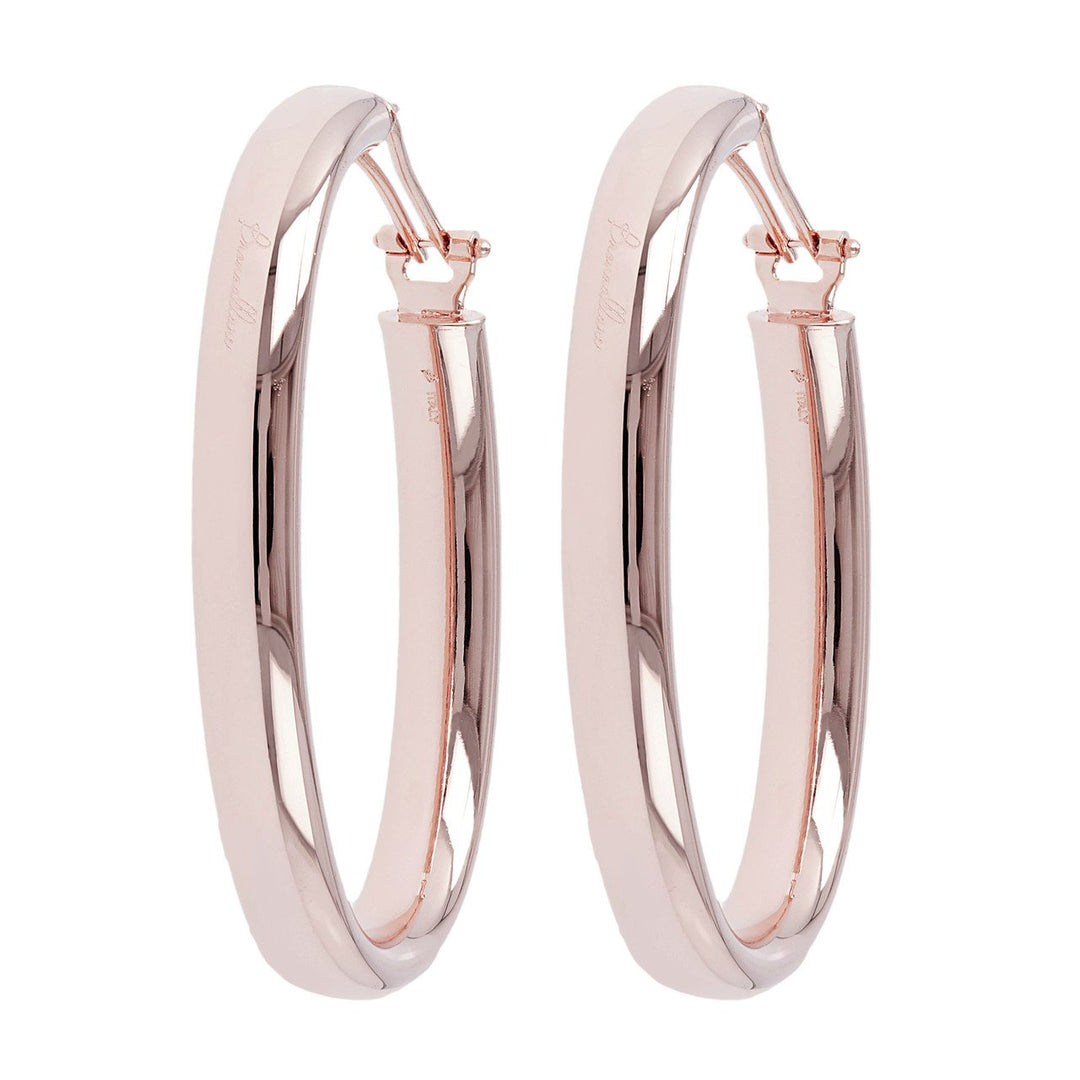 Bronzallure Golden Rosé Oval Hoop Earrings