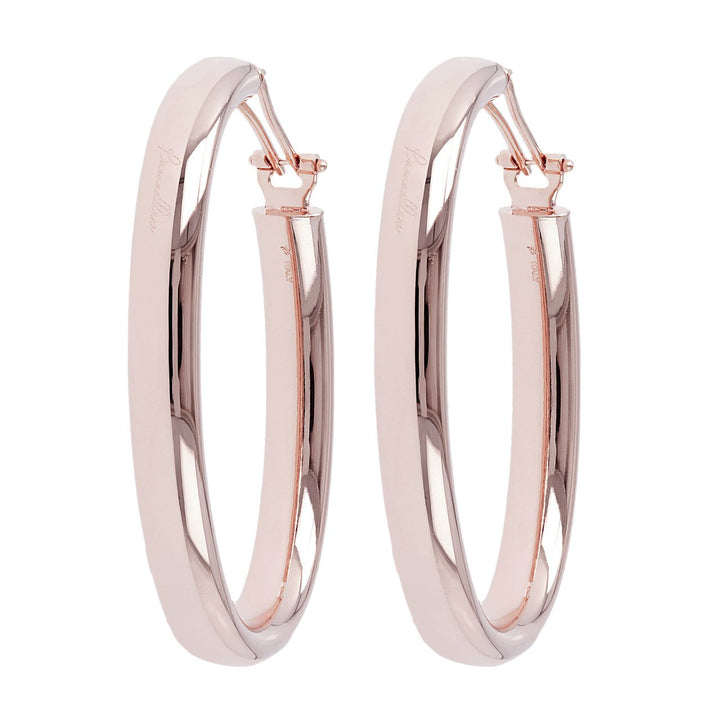Bronzallure Golden Rosé Oval Hoop Earrings