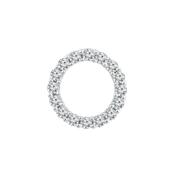Diamond Pendant with 0.10ct Diamonds in 9K White Gold - PF-6111-W