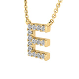 Initial 'E' Necklace with 0.09ct Diamonds in 9K Yellow Gold - PF-6267-Y