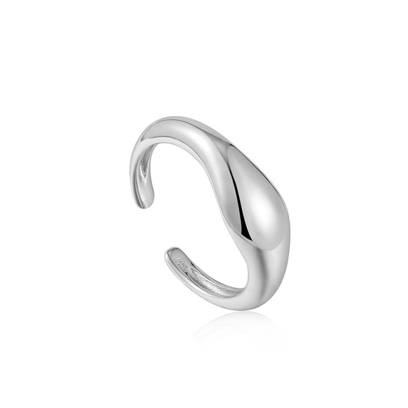 Ania Haie Silver Wave Adjustable Ring R044-02H