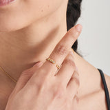 Ania Haie Gold Orb Sparkle Adjustable Ring R045-01G-CZ