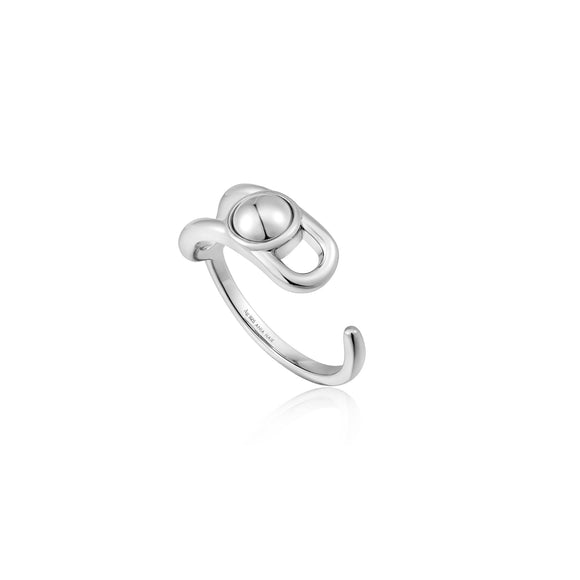 Ania Haie Silver Orb Claw Adjustable Ring R045-02H